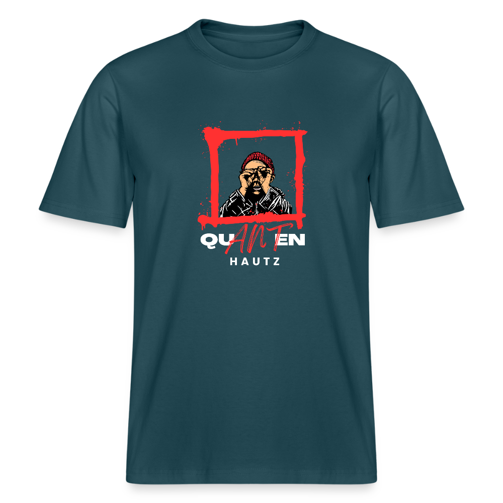 Relaxed Fit Unisex Bio-T-Shirt Quanten Hautz - Dunkles Petrol
