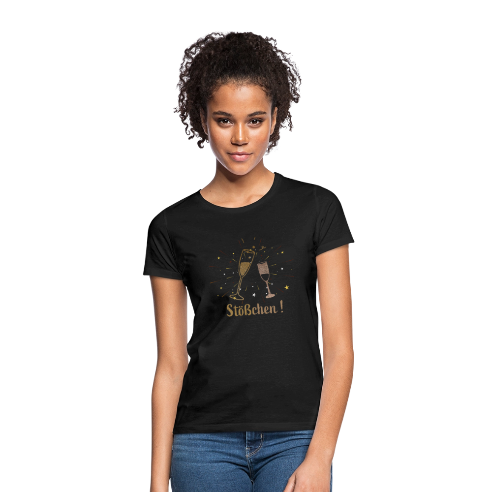Frauen T-Shirt Stößchen - Schwarz