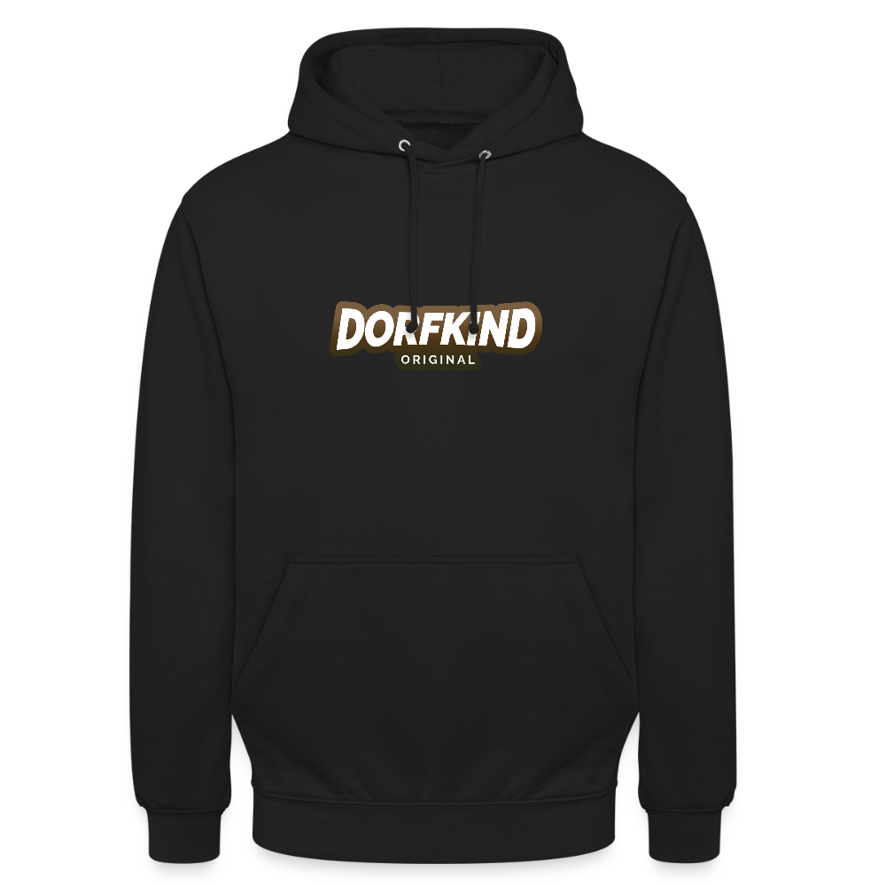 Unisex Hoodie Dorfkind - Schwarz