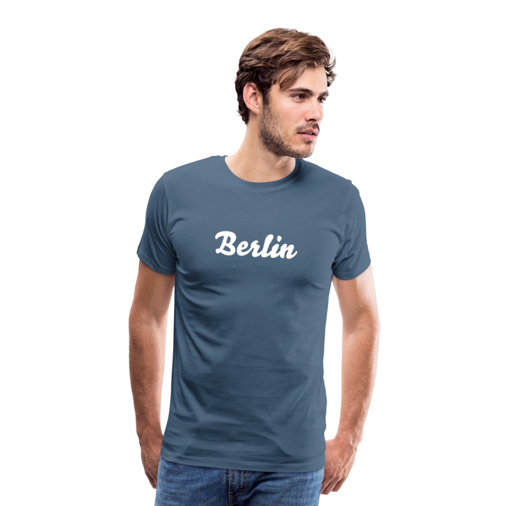 Männer Premium T-Shirt Berlin - Blaugrau