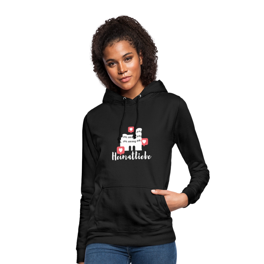 Frauen Hoodie Heimatliebe - Schwarz