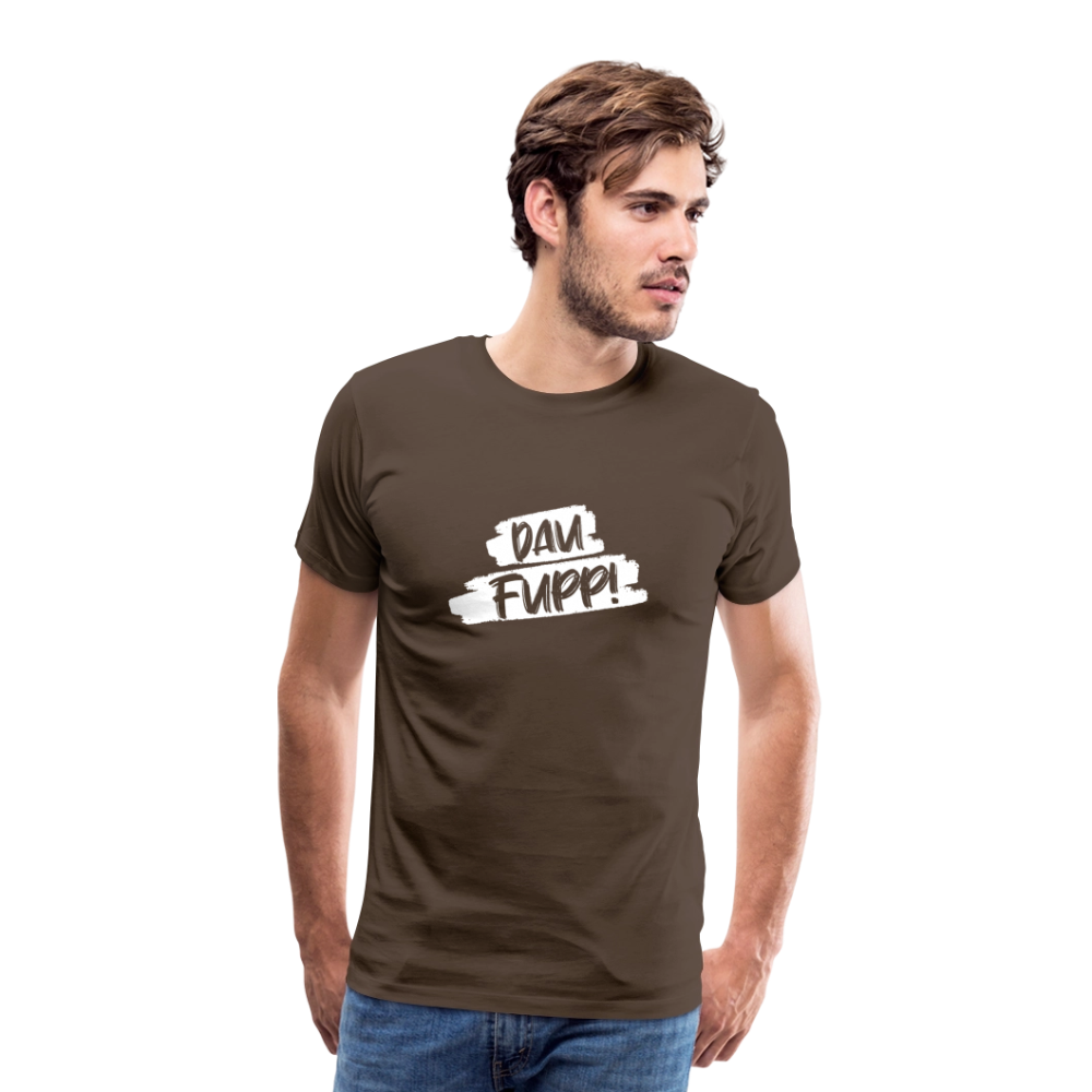 Männer Premium T-Shirt Dau Fupp - Edelbraun