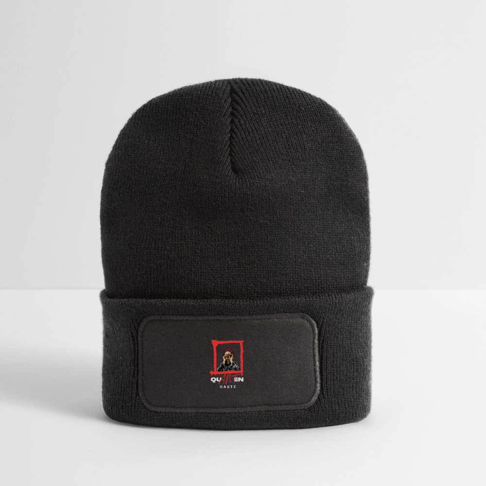 Recycelte Patch Beanie Quanten Hautz - Dunkelgrau