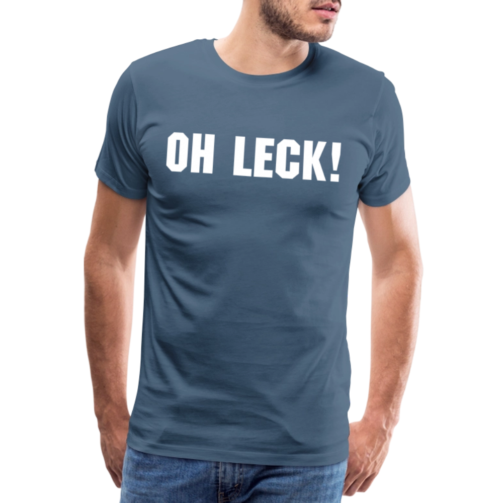 Männer Premium T-Shirt Oh Leck! - Blaugrau
