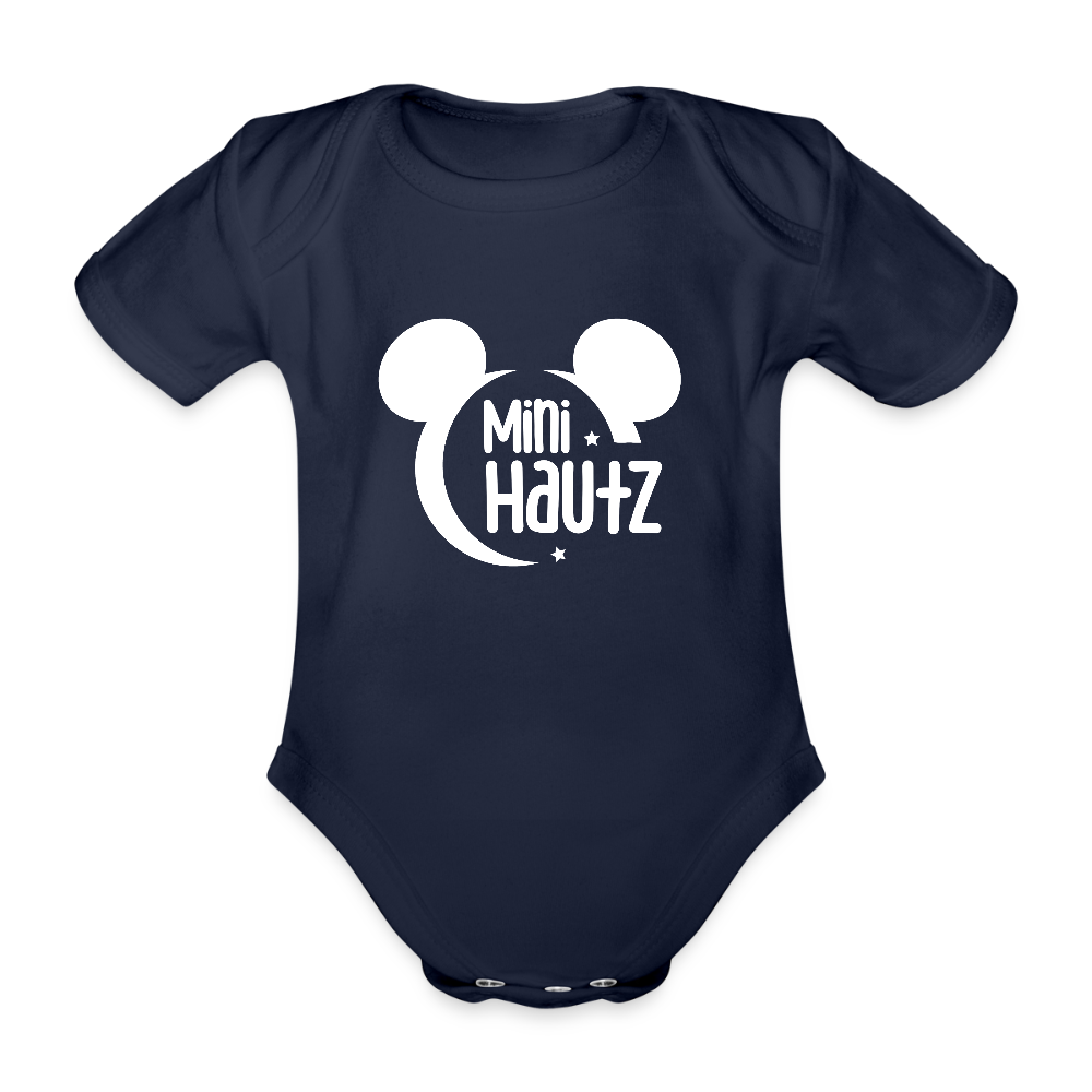 Baby Bio-Kurzarm-Body Mini Hautz - Dunkelnavy