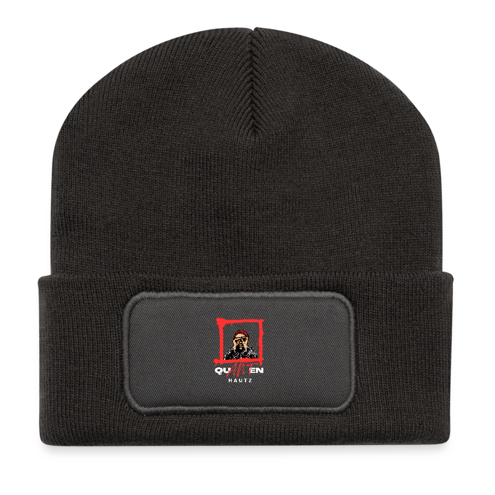 Recycelte Patch Beanie Quanten Hautz - Dunkelgrau
