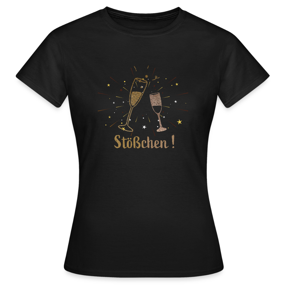 Frauen T-Shirt Stößchen - Schwarz