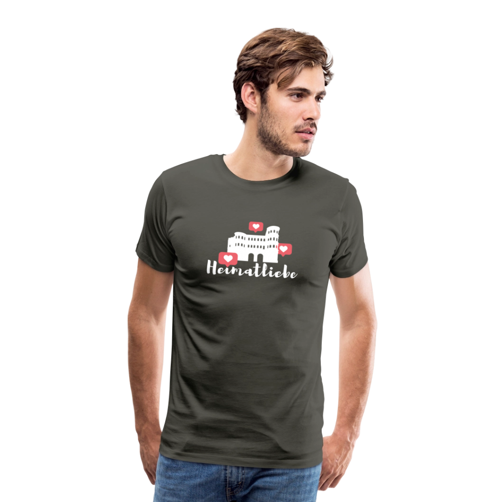 Männer Premium T-Shirt Heimatliebe - Asphalt
