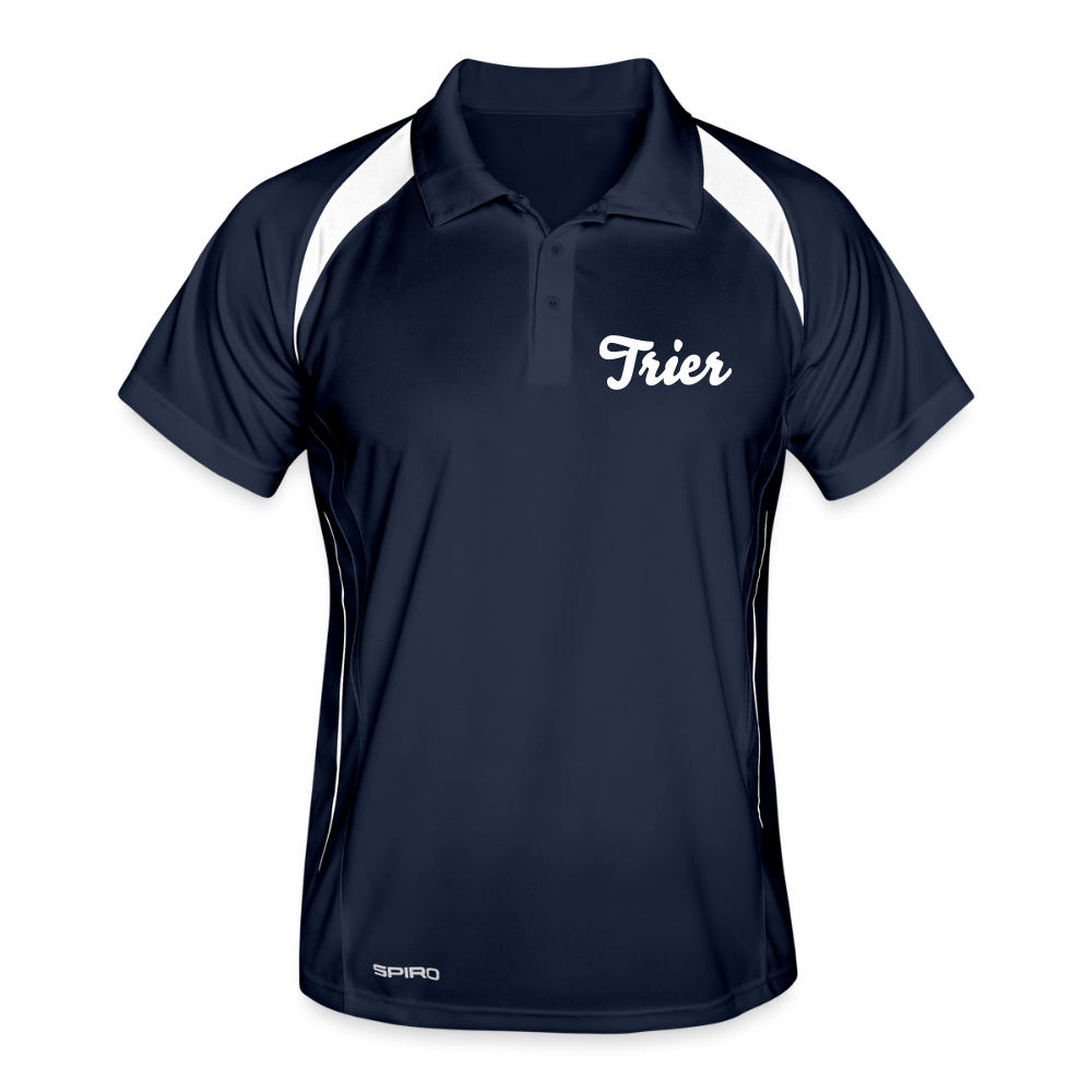 Männer Polo atmungsaktiv Trier - Navy/Weiß
