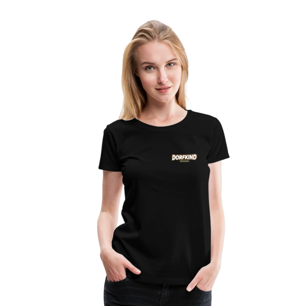 Frauen Premium T-Shirt Dorfkind - Schwarz