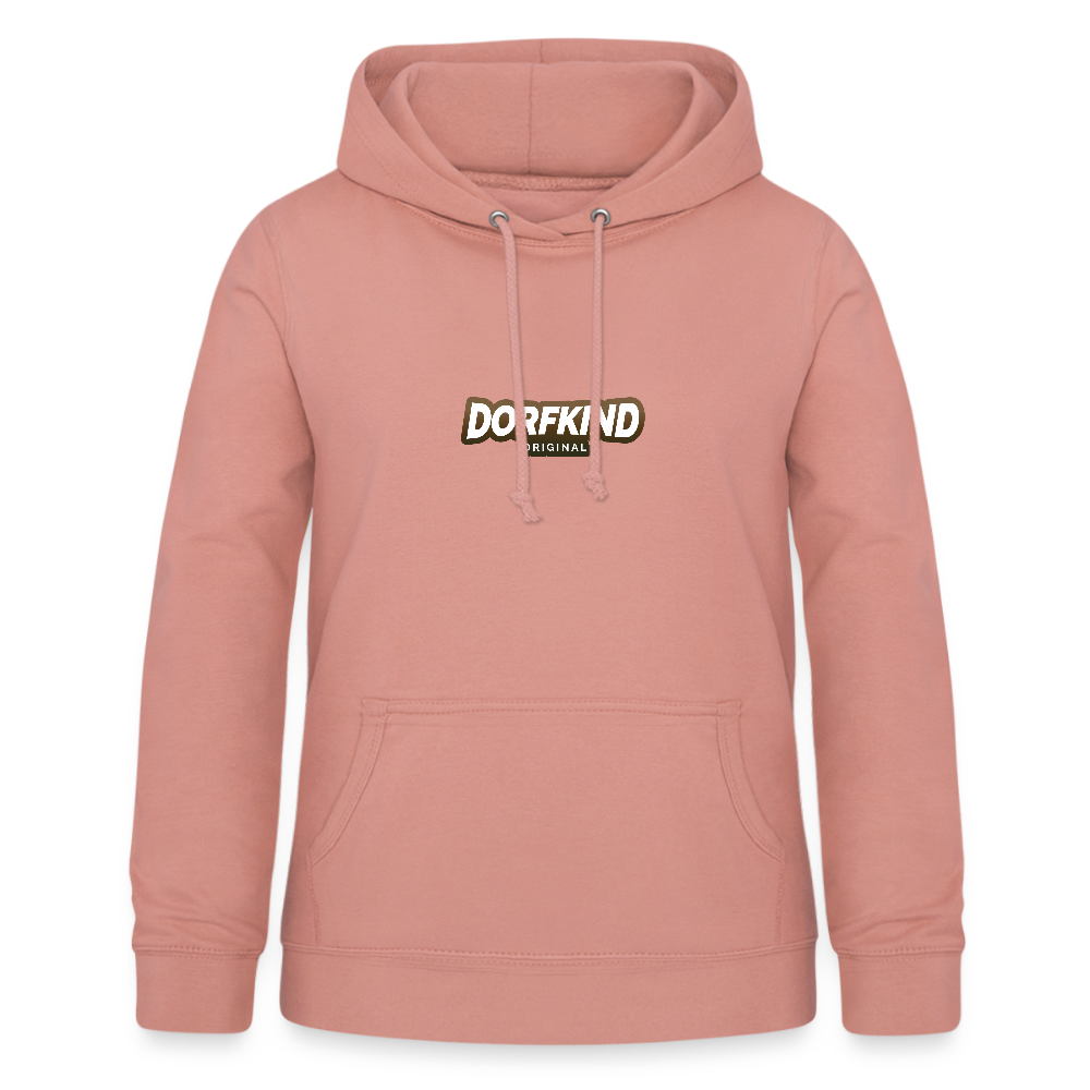 Frauen Hoodie Dorfkind - Altrosa