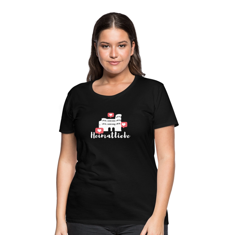 Frauen Premium T-Shirt Heimatliebe - Schwarz