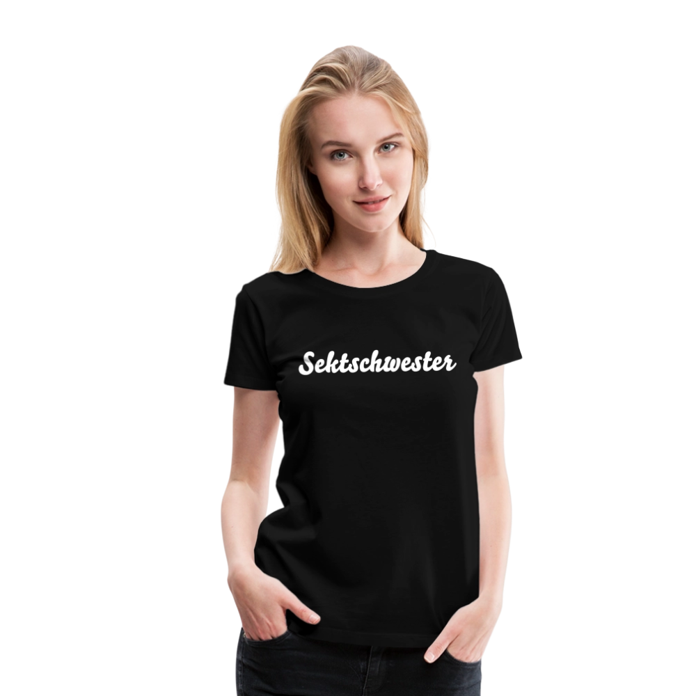 Frauen Premium T-Shirt Sektschwester - Schwarz