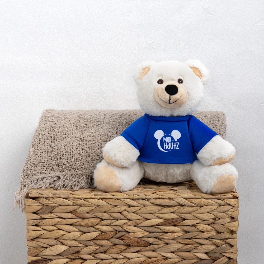 MiniFeet® RecycelBär® Creme mini Hautz - Königsblau