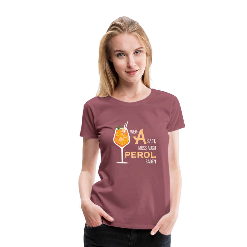 Frauen Premium T-Shirt Aperol - Malve