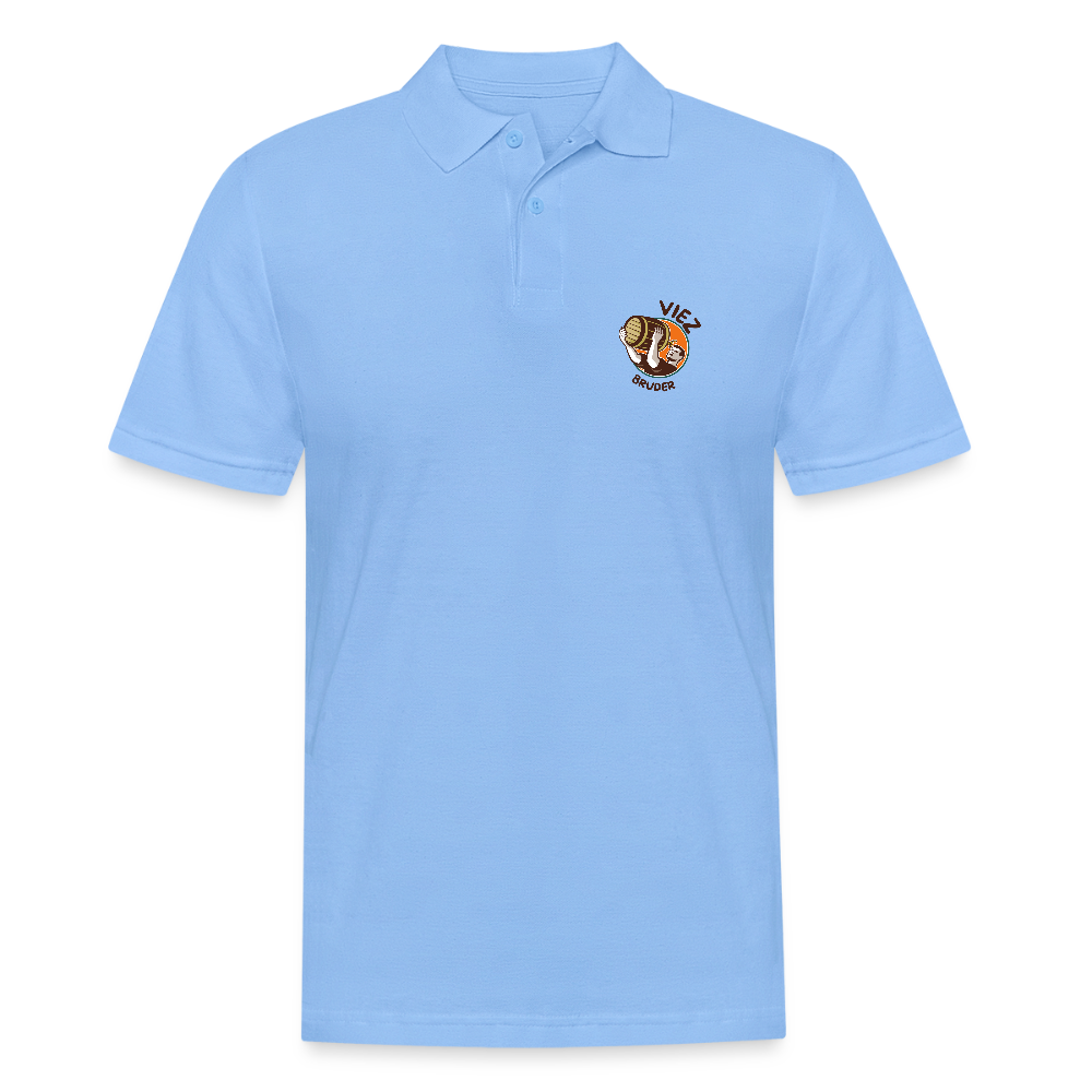 Männer Poloshirt Viezbruder - Himmelblau