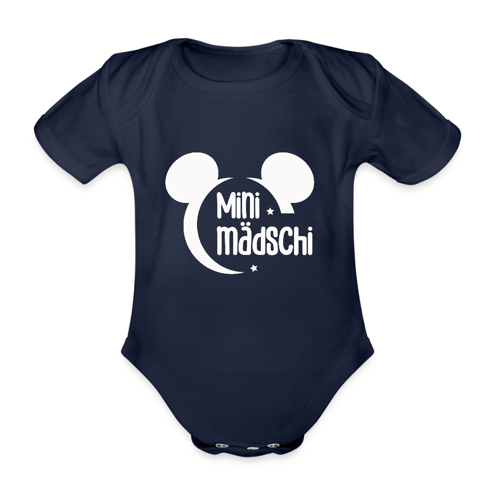 Baby Bio-Kurzarm-Body Mini Mädschi - Dunkelnavy