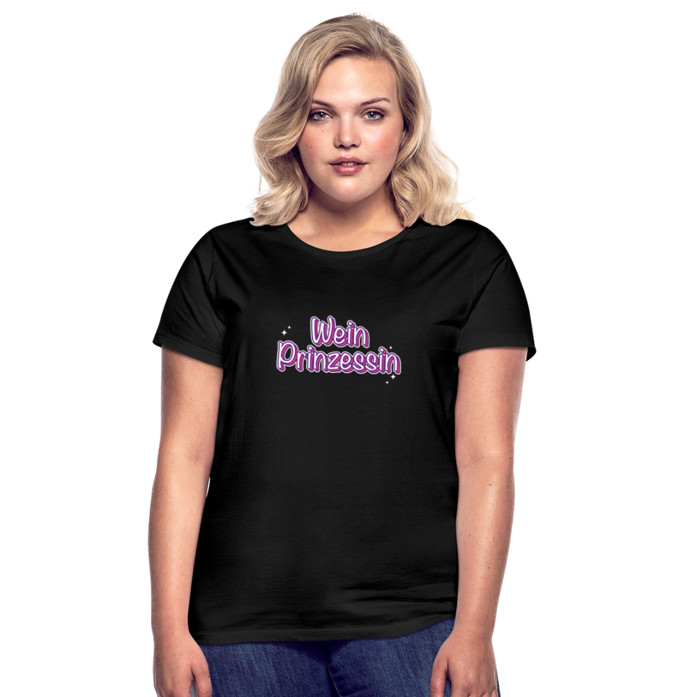 Frauen T-Shirt Weinprinzessin - Schwarz
