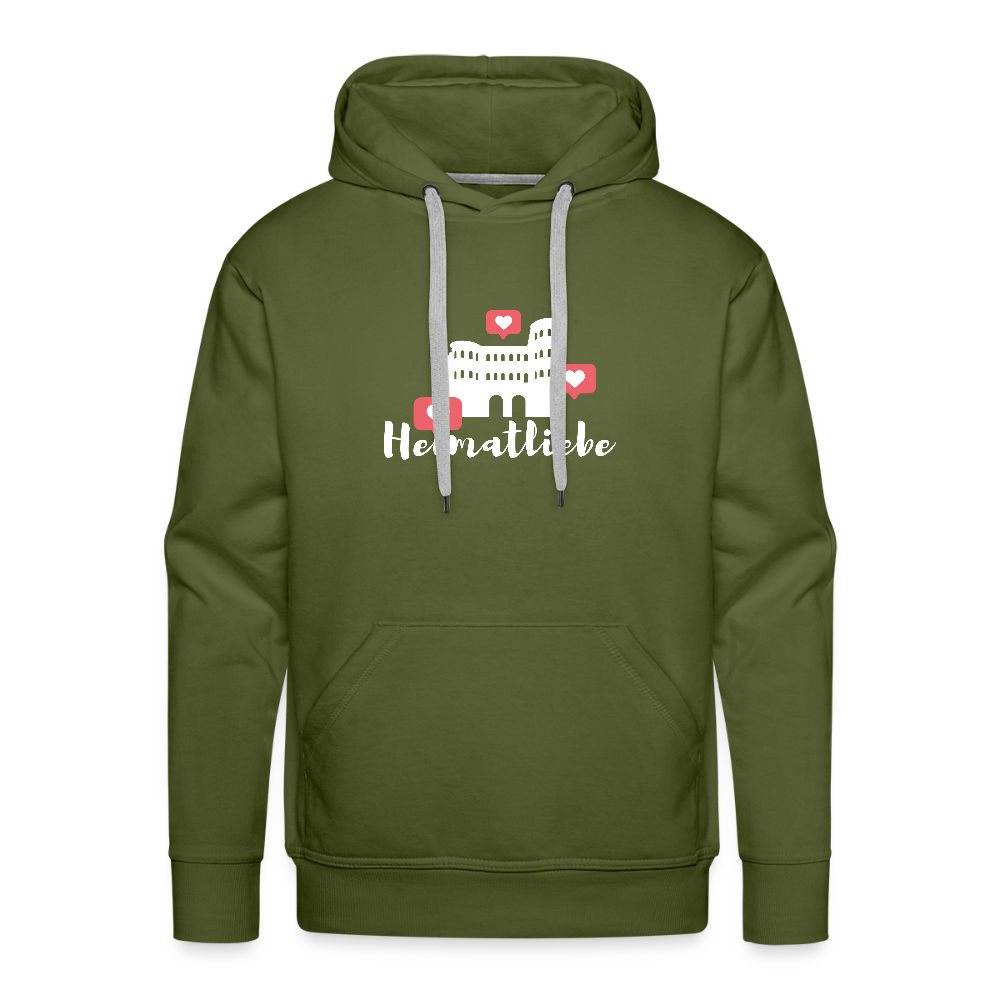 Männer Premium Hoodie Heimatliebe - Olivgrün