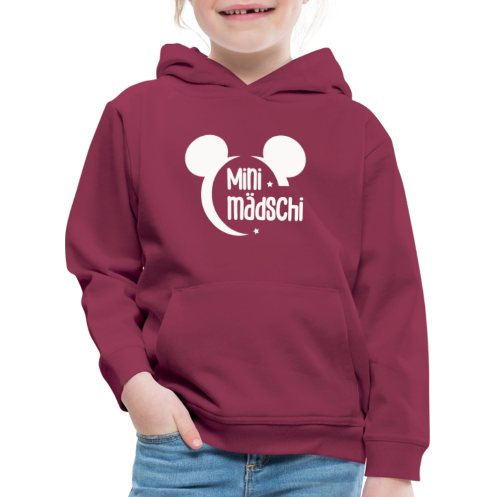 Kinder Premium Hoodie Mini Mädschi - Bordeaux