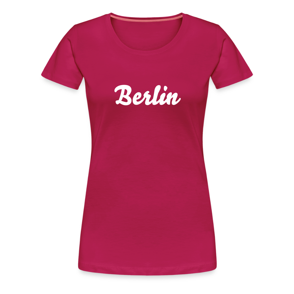 Frauen Premium T-Shirt Berlin - dunkles Pink