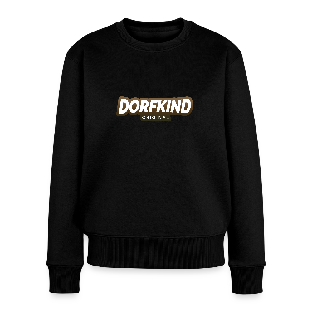 Frauen Premium Pullover Dorfkind - Schwarz