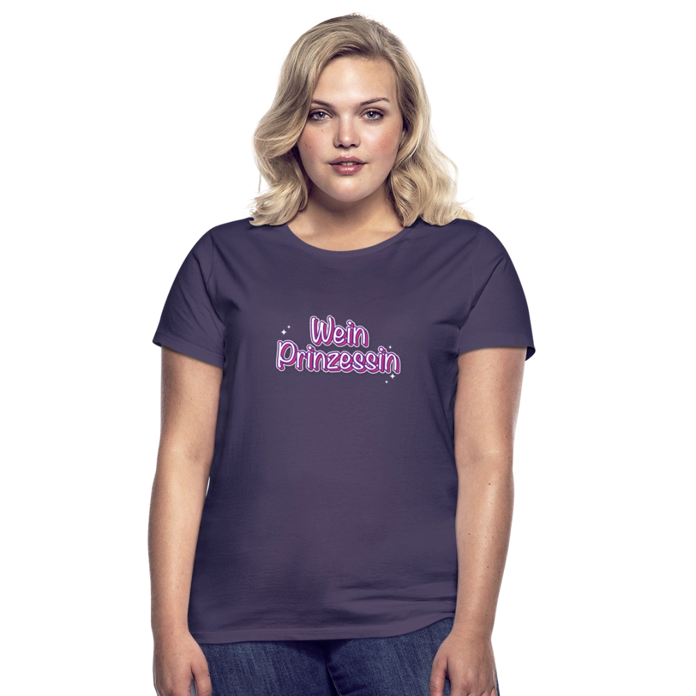 Frauen T-Shirt Weinprinzessin - Dunkellila