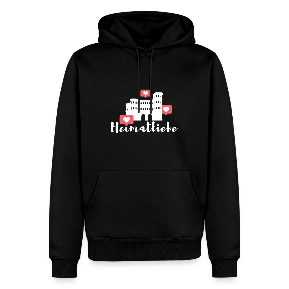 Männer Premium Hoodie Heimatliebe - Schwarz