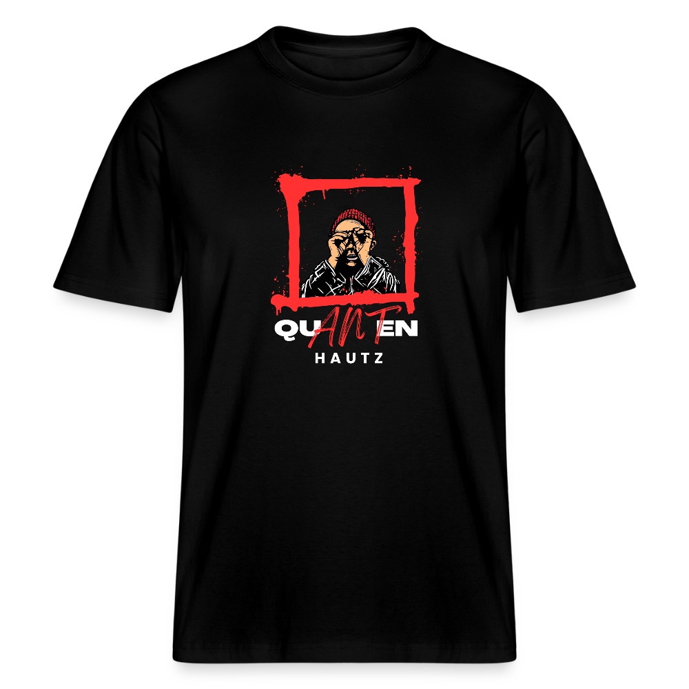 Relaxed Fit Unisex Bio-T-Shirt Quanten Hautz - Schwarz