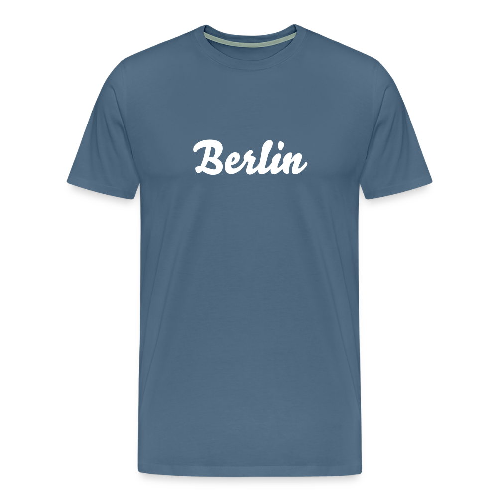 Männer Premium T-Shirt Berlin - Blaugrau