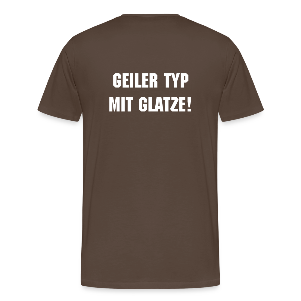 Männer Premium T-Shirt Glatze - Edelbraun