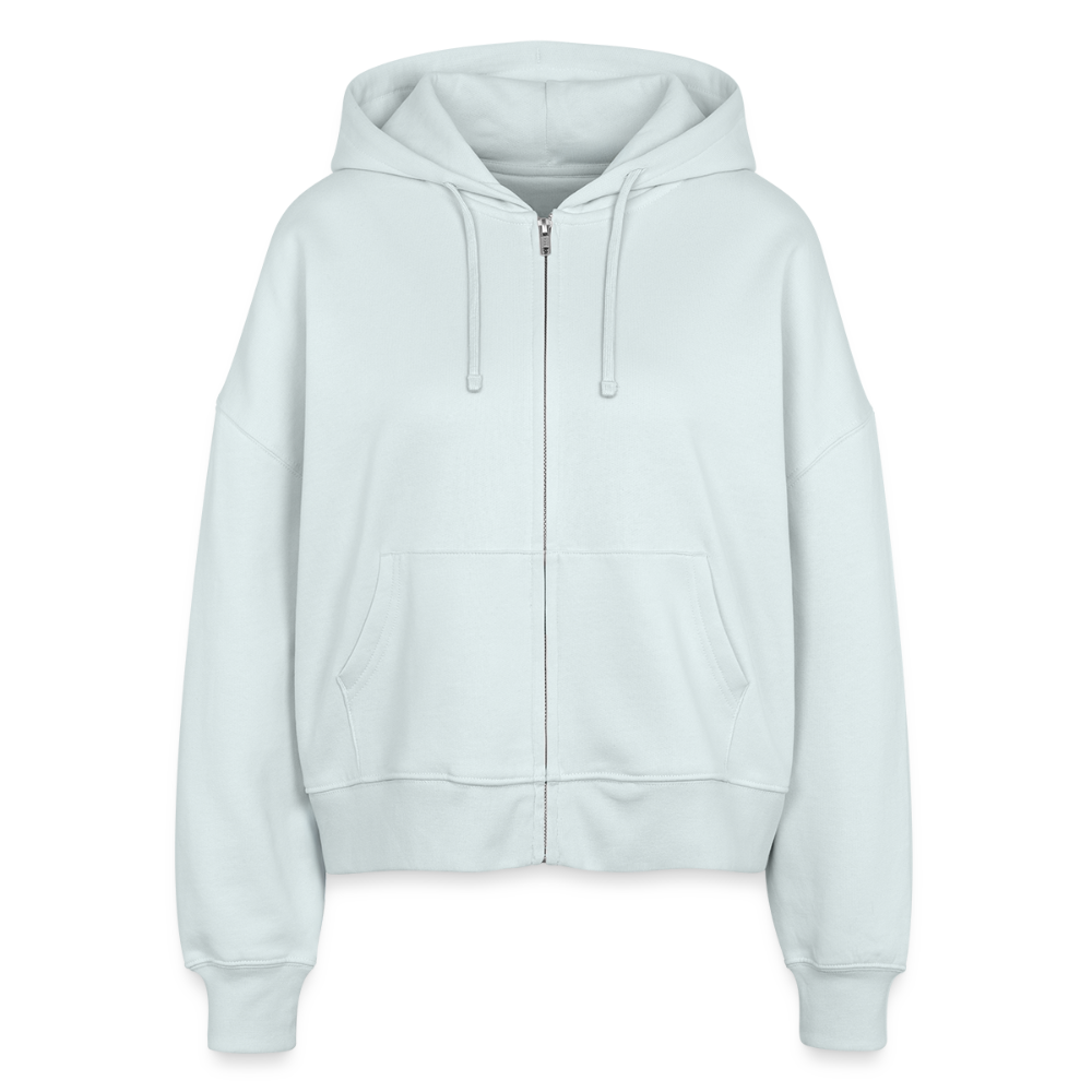 Stanley/Stella Boxy Frauen Bio Zip Hoodie Dorfkind - Eisblau