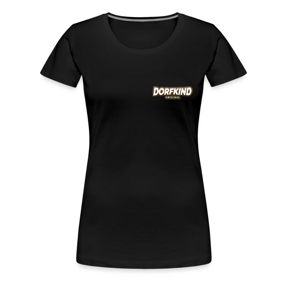 Frauen Premium T-Shirt Dorfkind - Schwarz