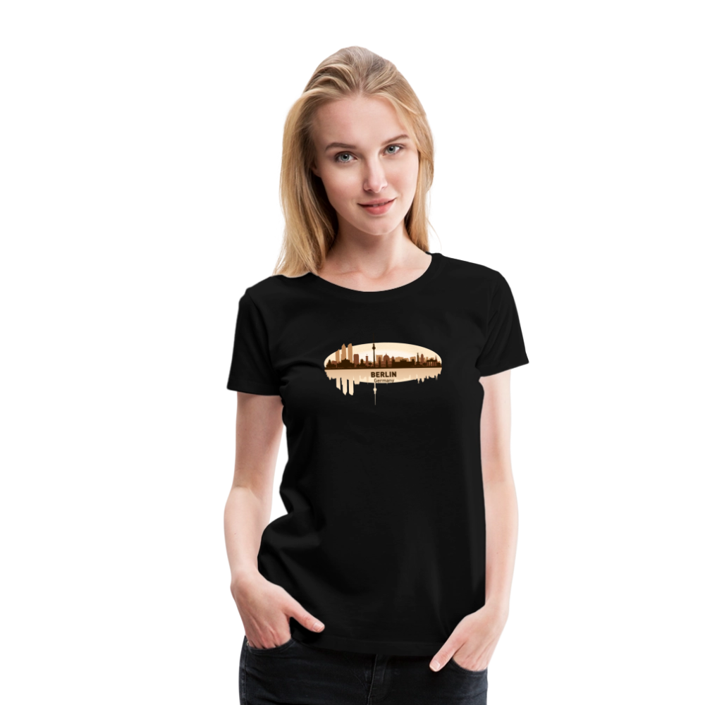 Frauen Premium T-Shirt Berlin - Schwarz