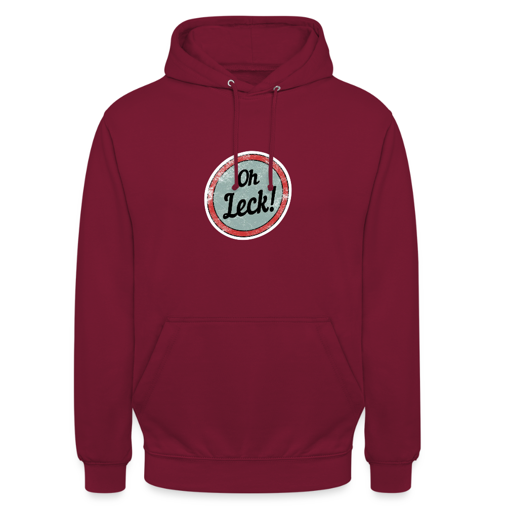 Unisex Hoodie Oh Leck! - Bordeaux