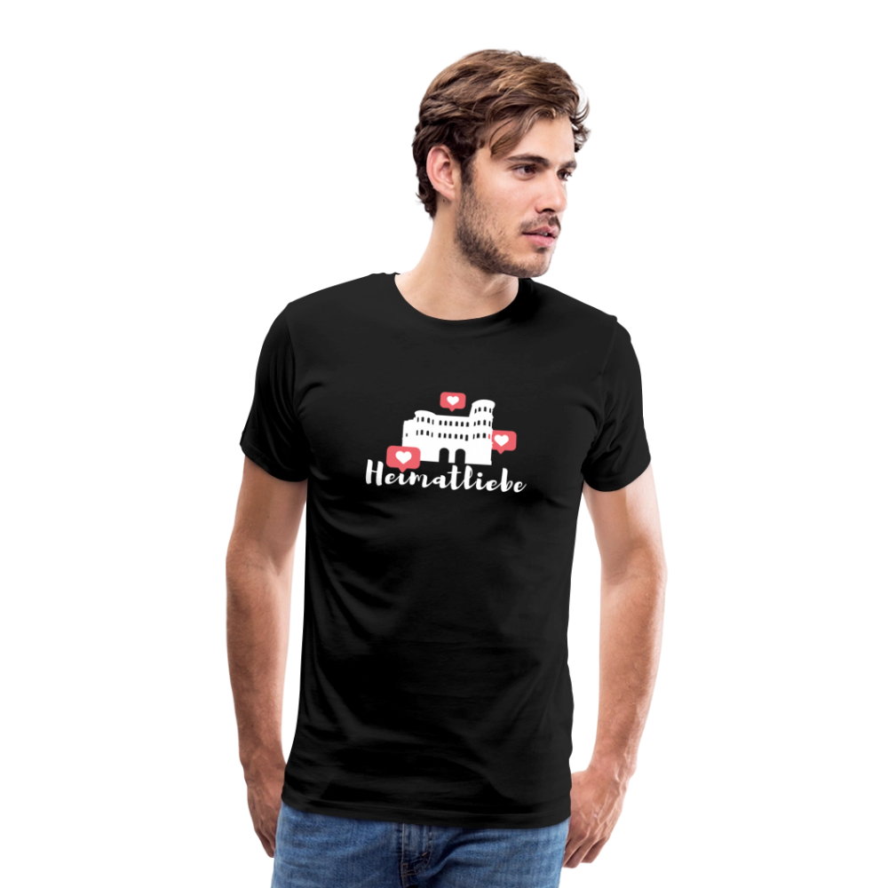 Männer Premium T-Shirt Heimatliebe - Schwarz