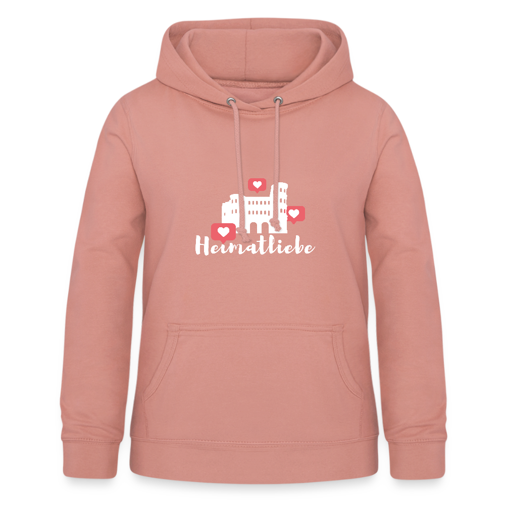 Frauen Hoodie Heimatliebe - Altrosa