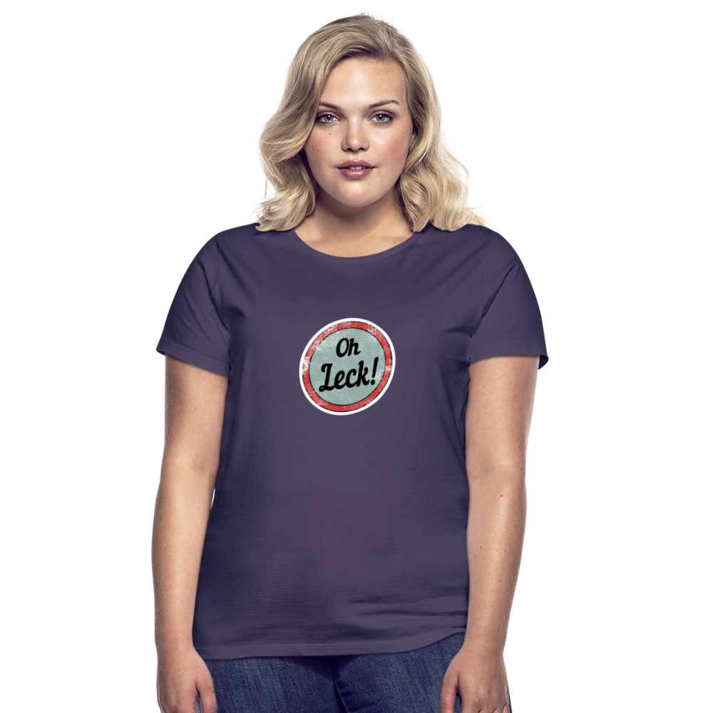 Frauen T-Shirt Oh Leck! - Dunkellila