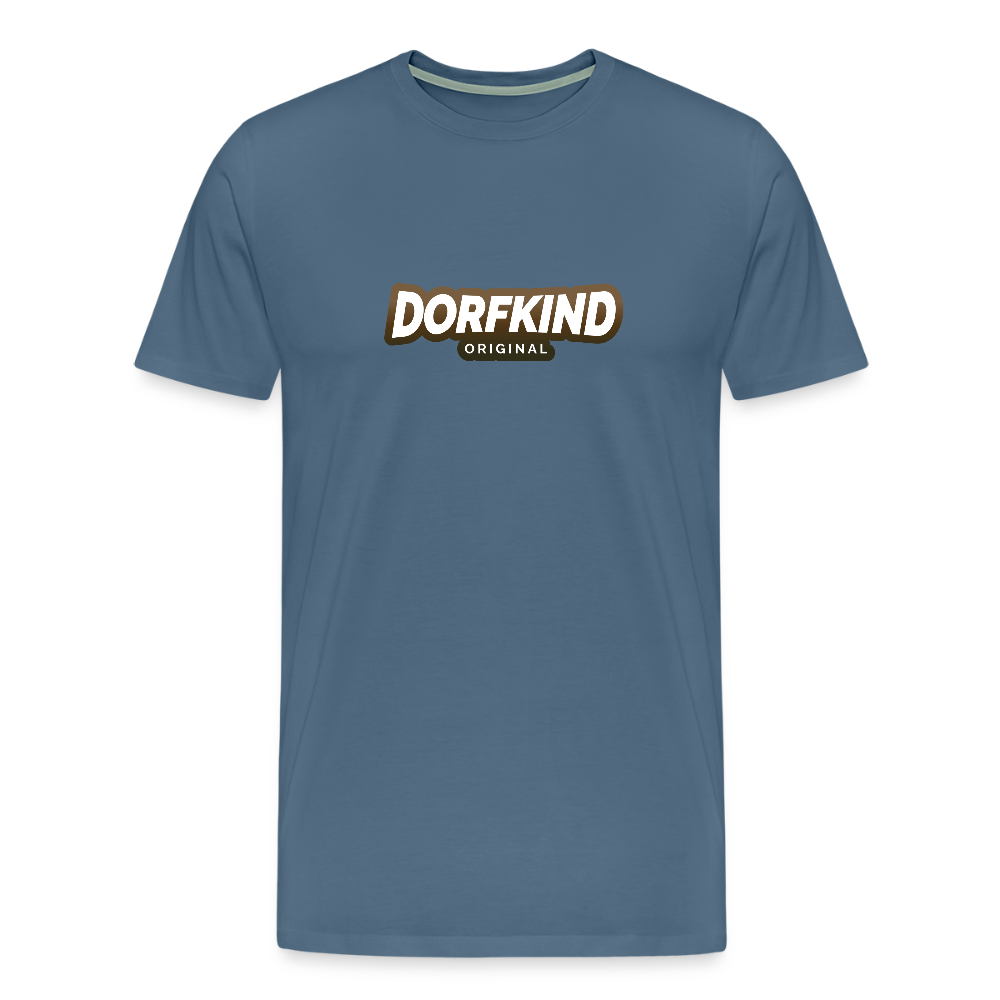Männer Premium T-Shirt Dorfkind - Blaugrau