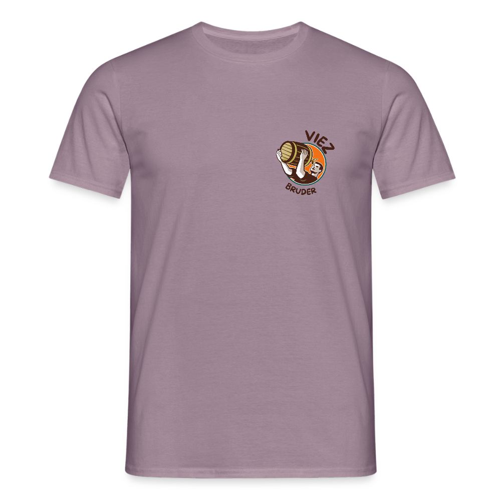 Männer T-Shirt Viezbruder - Lilagrau 
