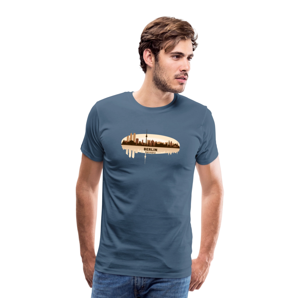 Männer Premium T-Shirt Berlin - Blaugrau