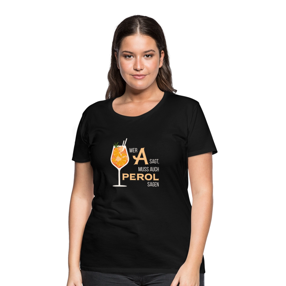 Frauen Premium T-Shirt Aperol - Schwarz