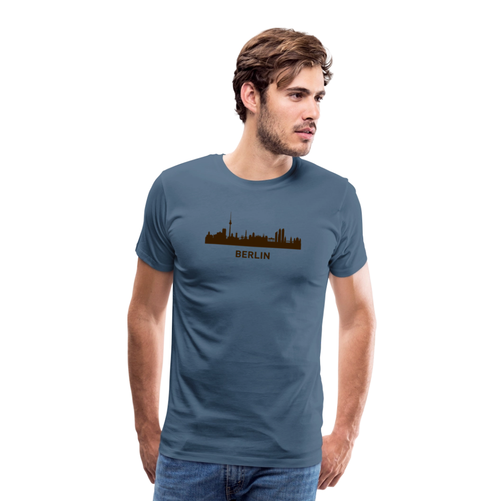 Männer Premium T-Shirt Berlin - Blaugrau