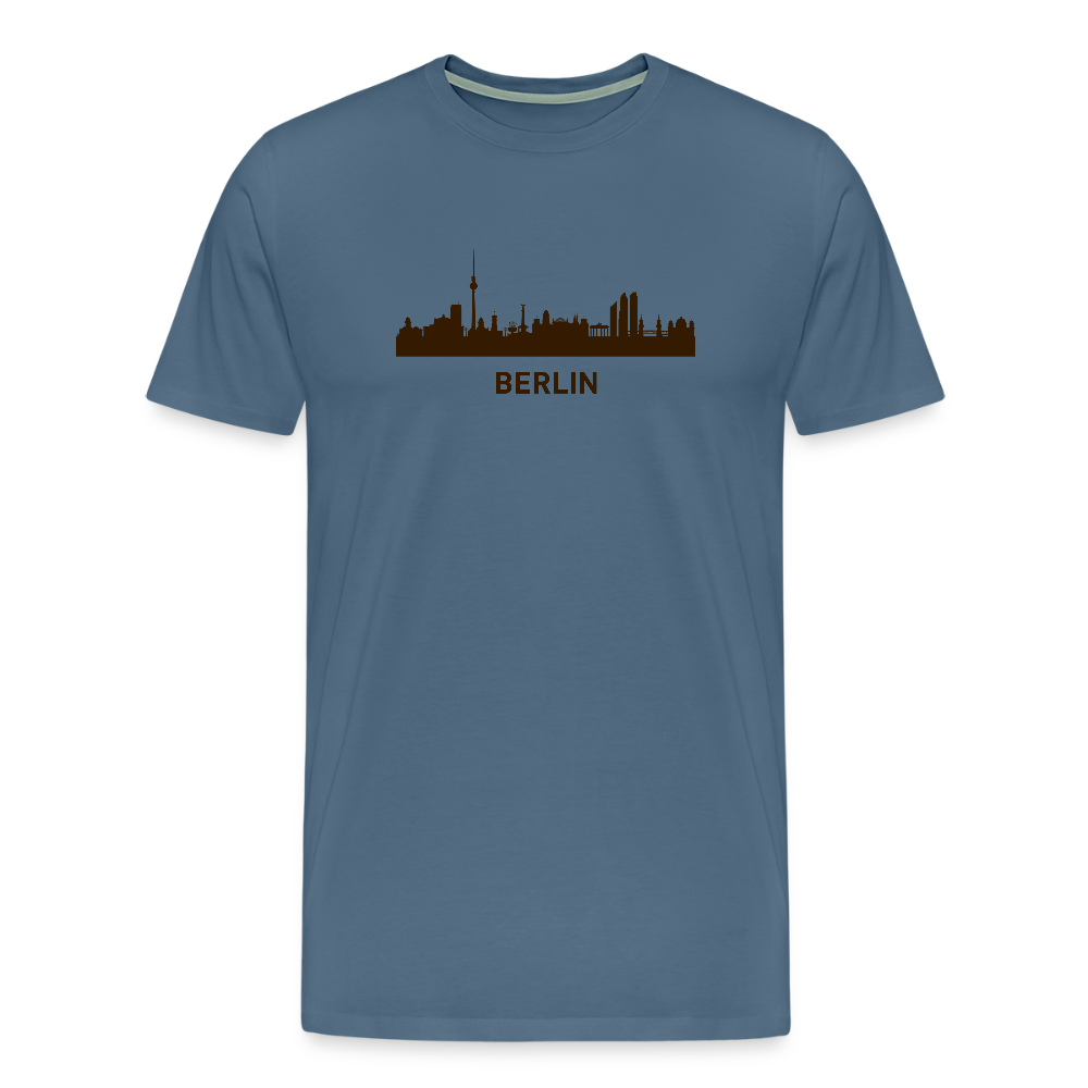 Männer Premium T-Shirt Berlin - Blaugrau