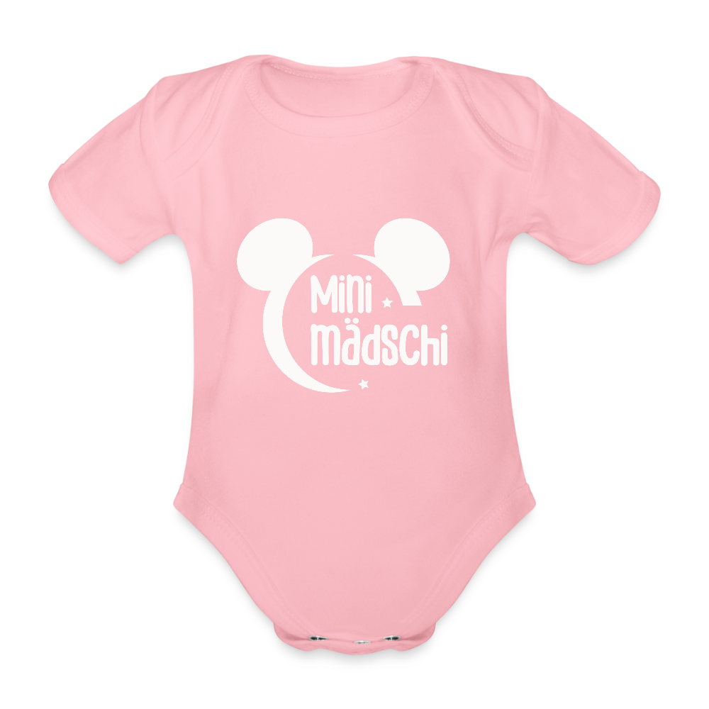 Baby Bio-Kurzarm-Body Mini Mädschi - Hellrosa